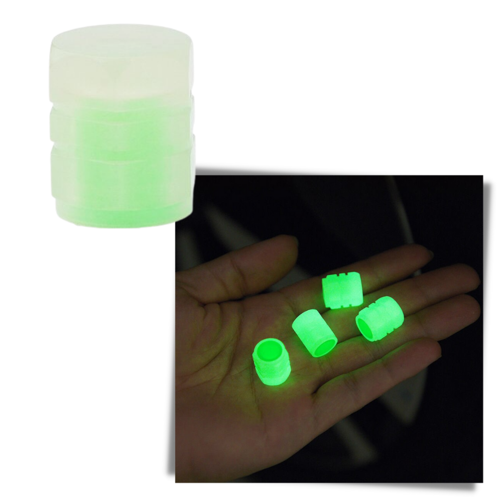 4 pcs Luminous Valve Caps for Cars