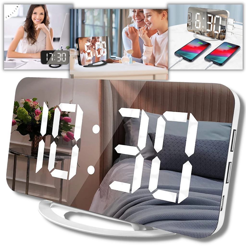 Multifunctional Digital Clock Mirror -