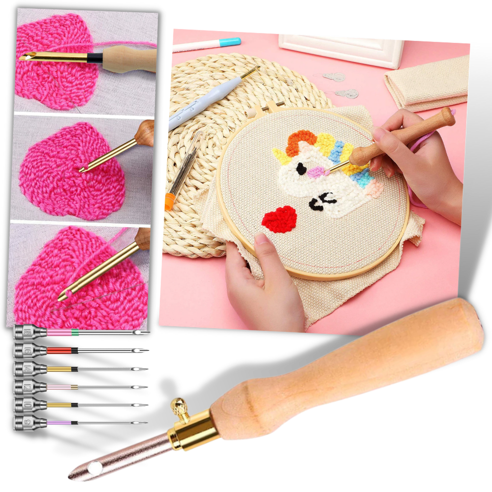 Embroidery Punch Needle Tool Kit -