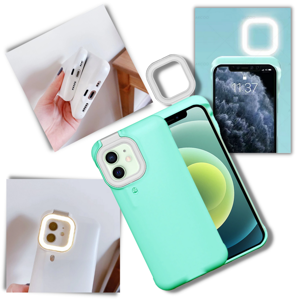 Phone Case With LED Ringlight -