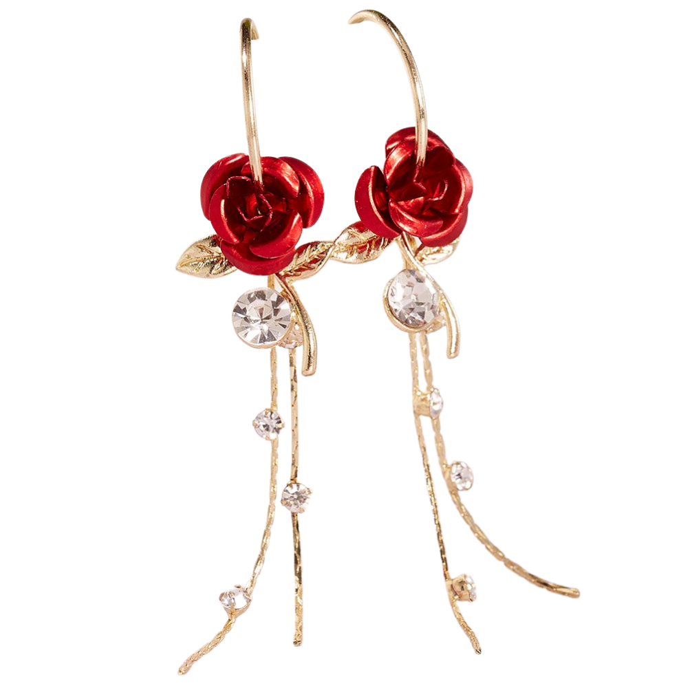 Rose Tassel Earrings