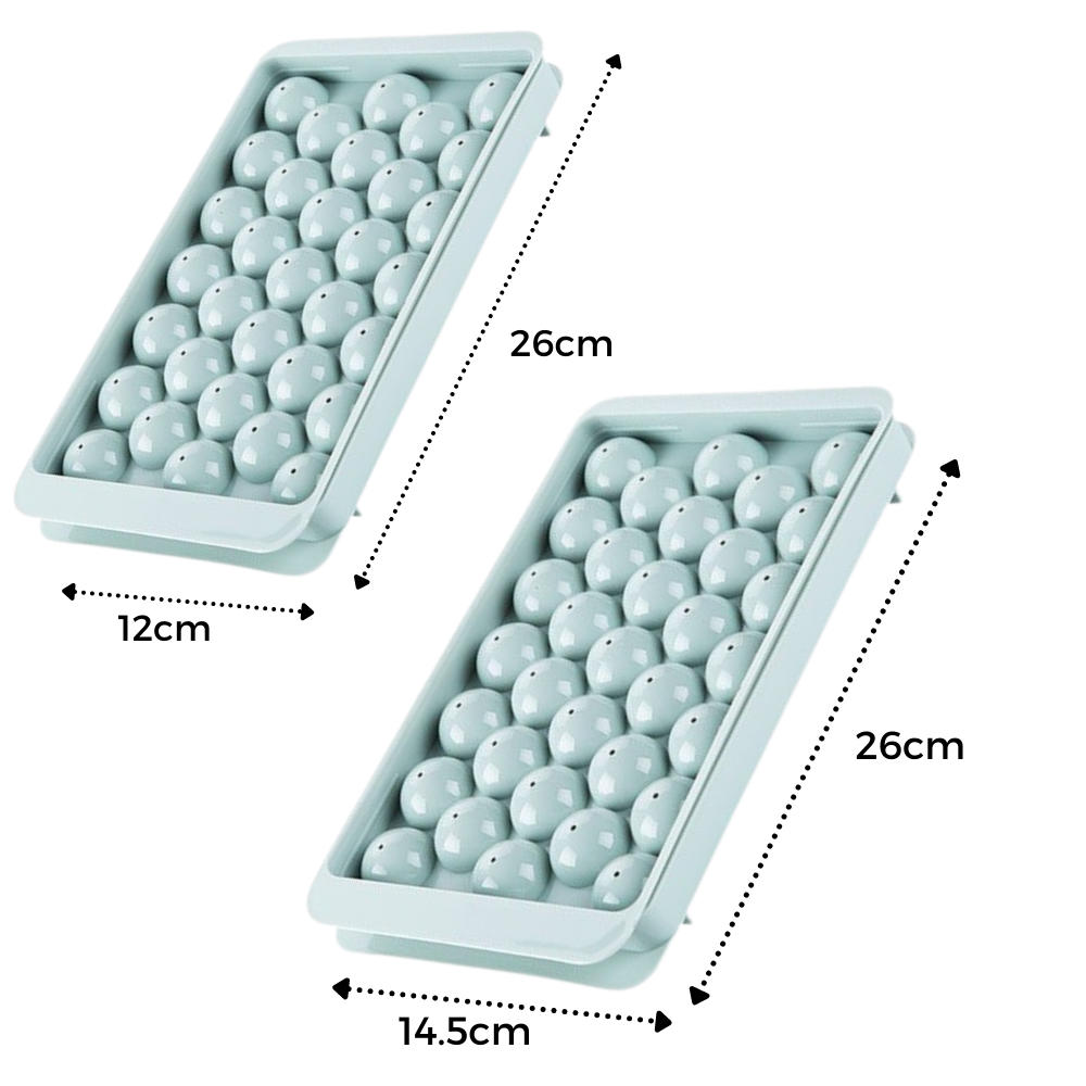 Round Ice Cube Mould Tray Set