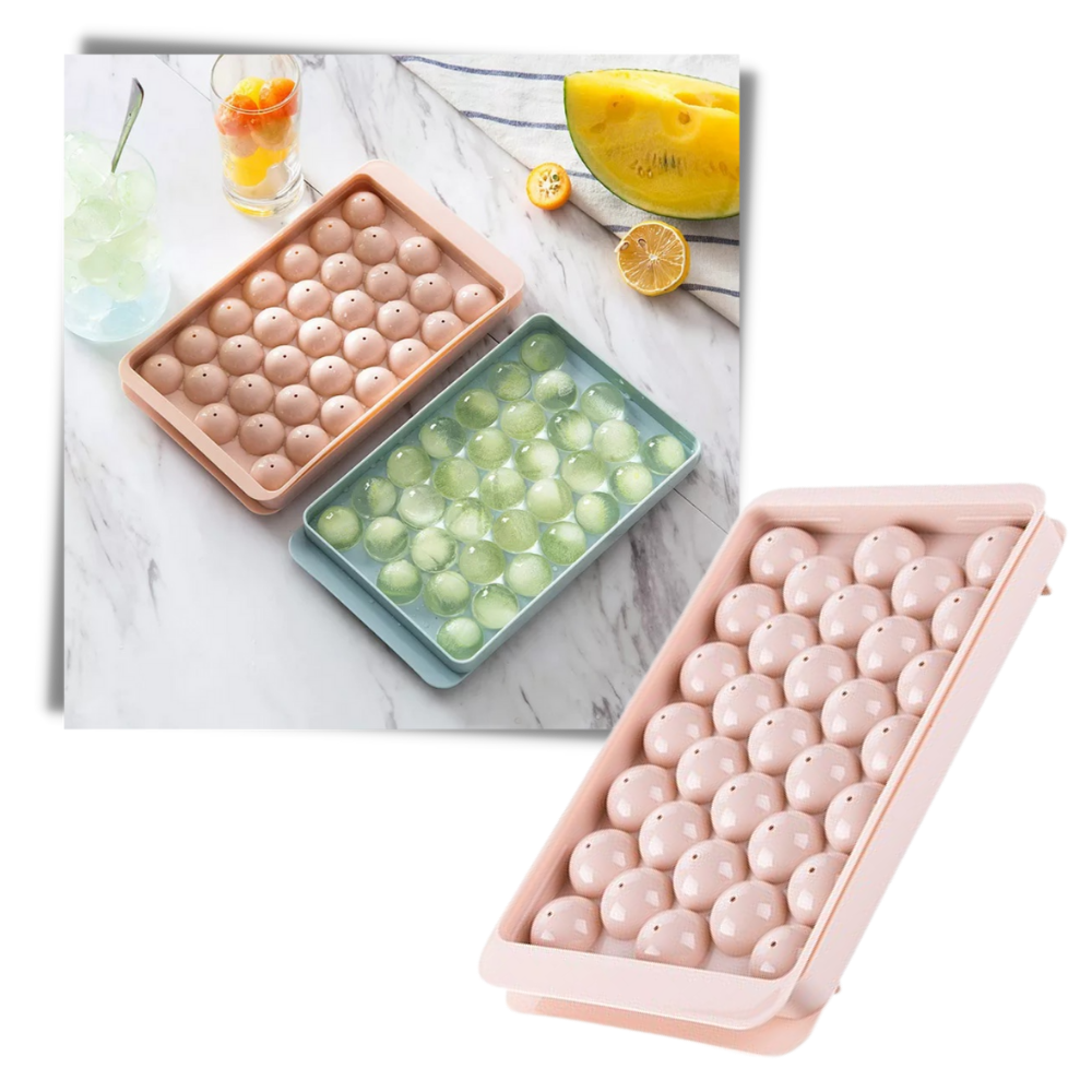 Round Ice Cube Mould Tray Set