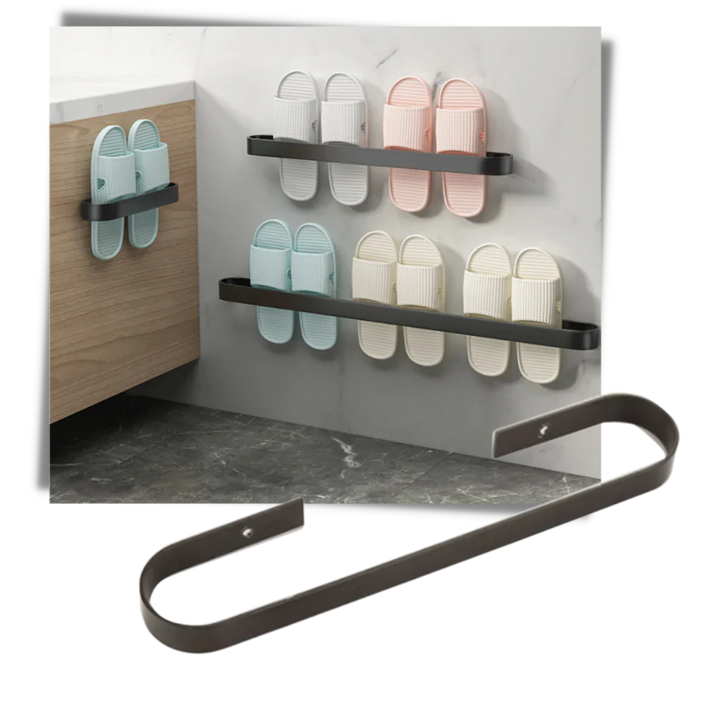 Aluminium Wall-Mounted Slipper Rack