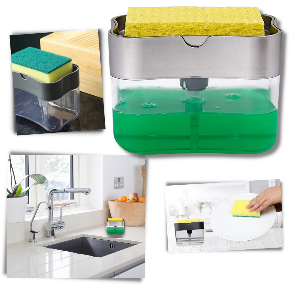 Detergent Dispenser With Sponge Holder