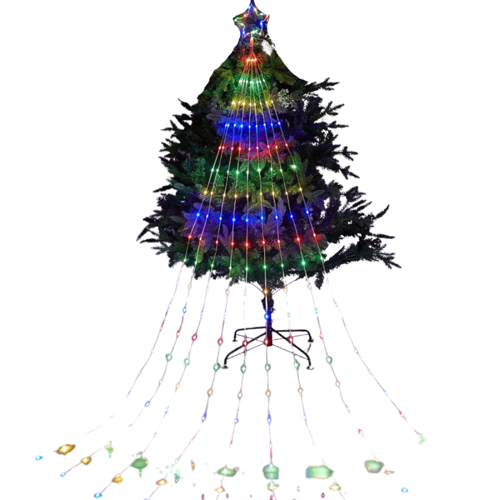 Christmas Tree Waterfall Fairy Lights