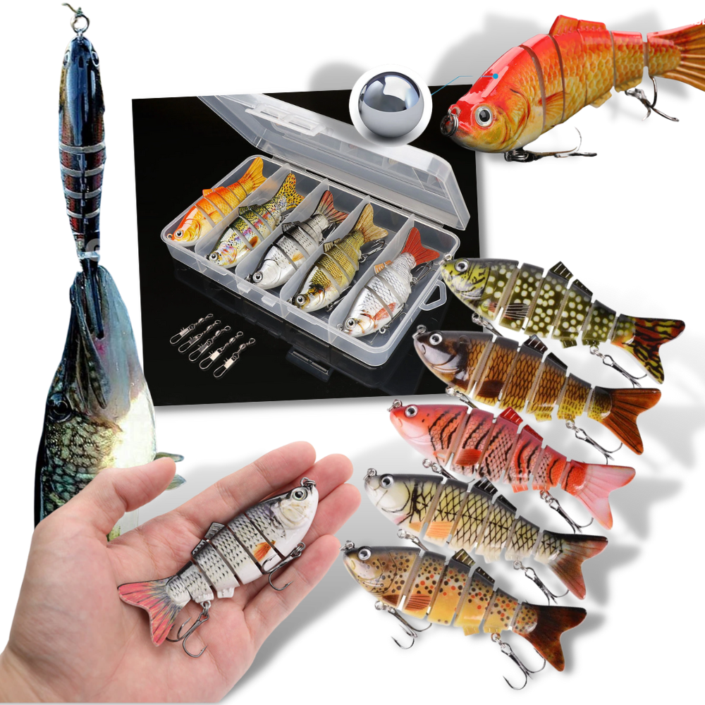 Set of Artificial Wobbler Fishing Lures -