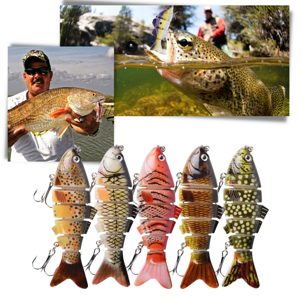 Set of Artificial Wobbler Fishing Lures