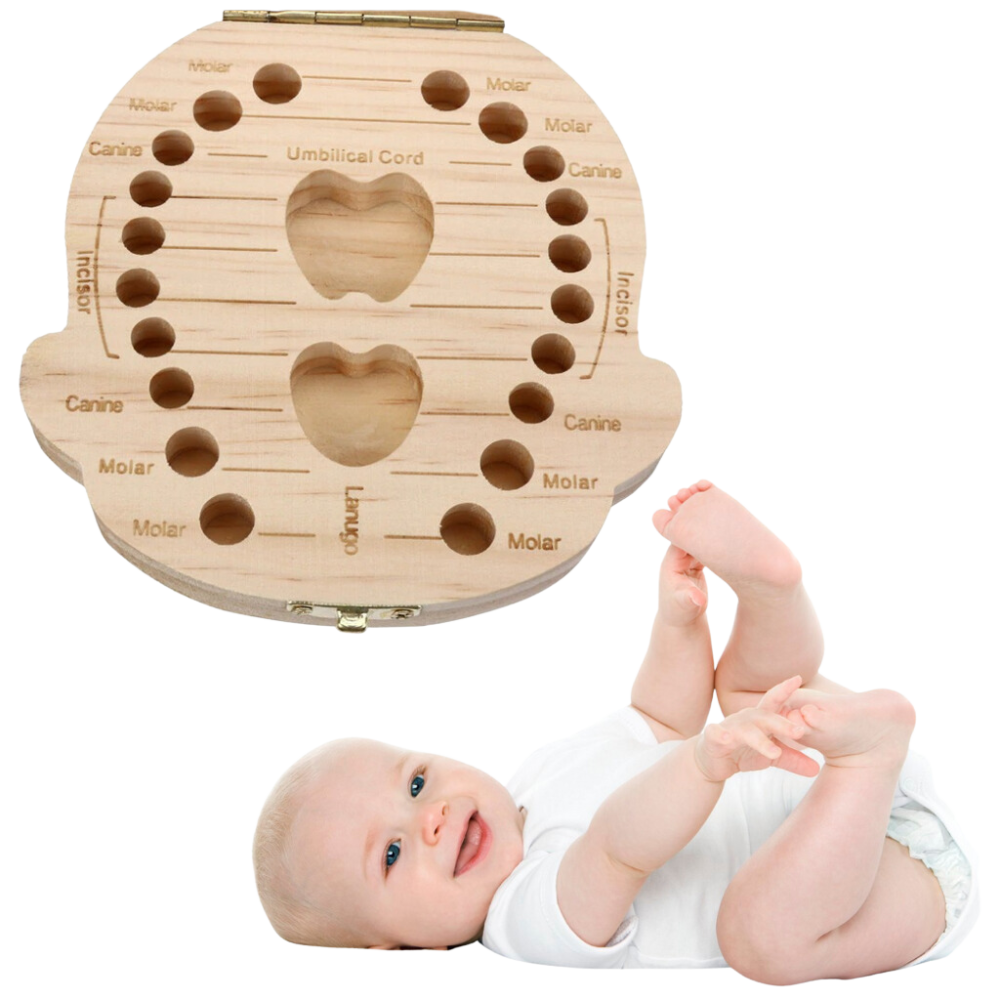 Wooden Baby Teeth Box