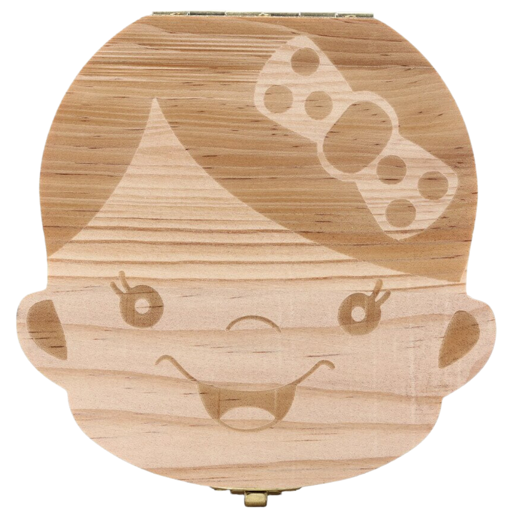 Wooden Baby Teeth Box