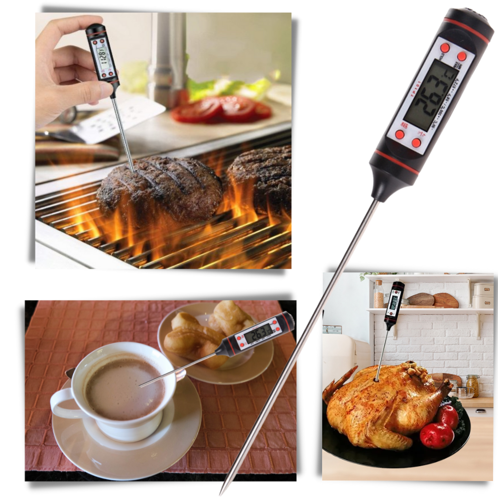 Digital Cooking Probe Thermometer - Ozerty