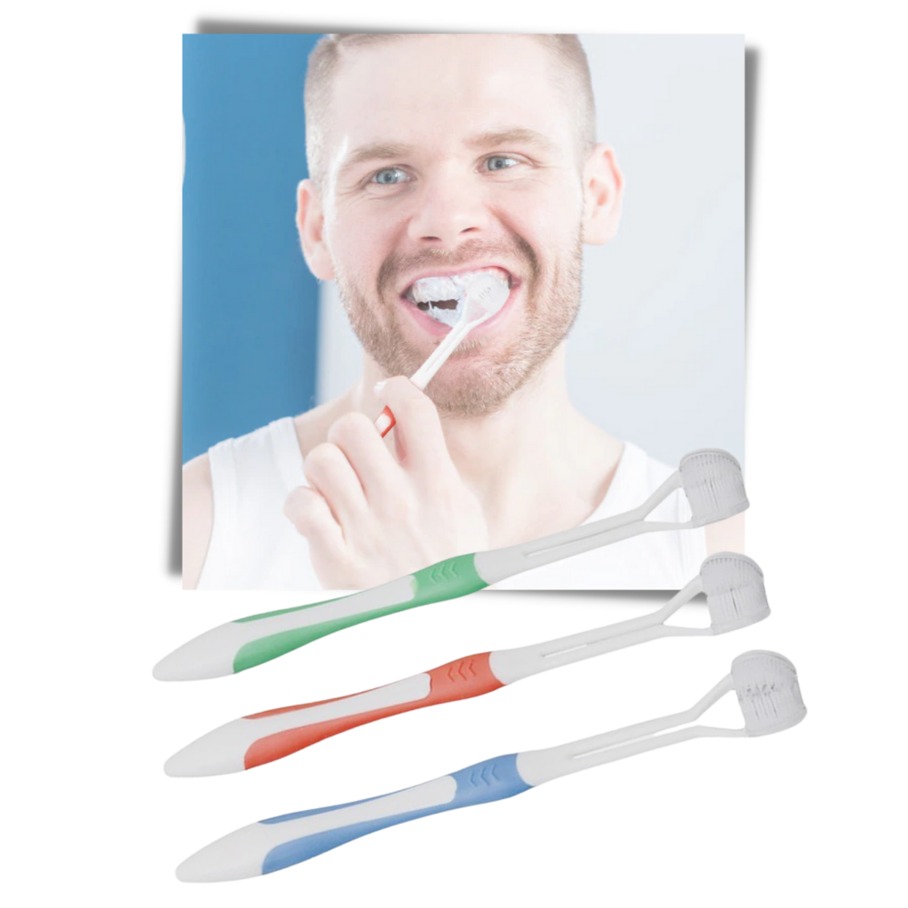 Three-sided Toothbrush For Adults and Kids