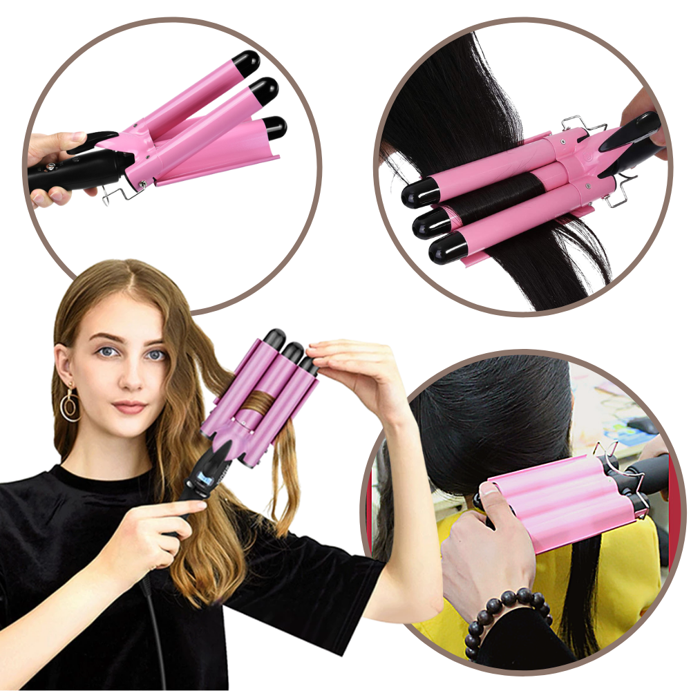 Triple Barrel Ceramic Hair Curler