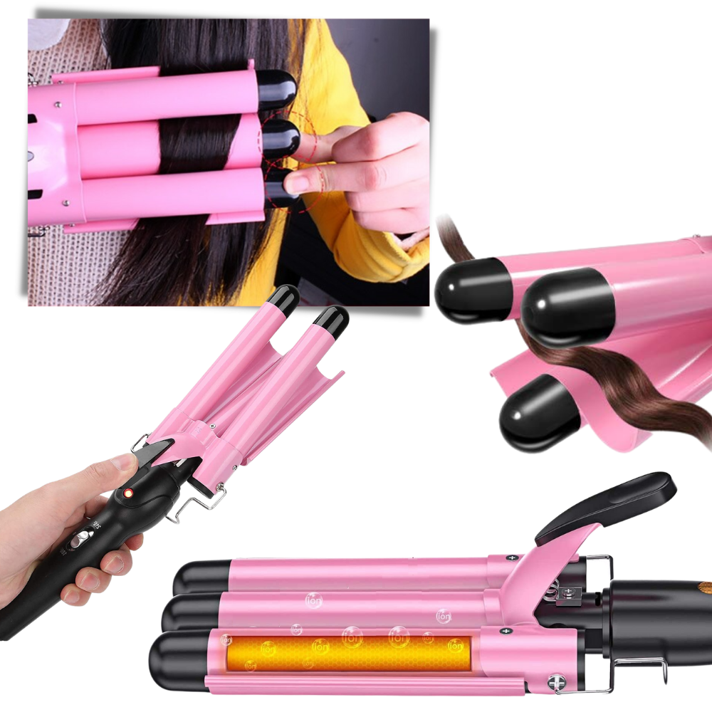 Triple Barrel Ceramic Hair Curler