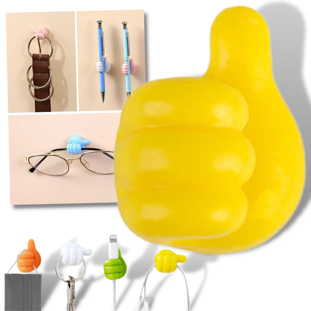 20-Pack Thumbs Up Wall Hooks - Ozerty