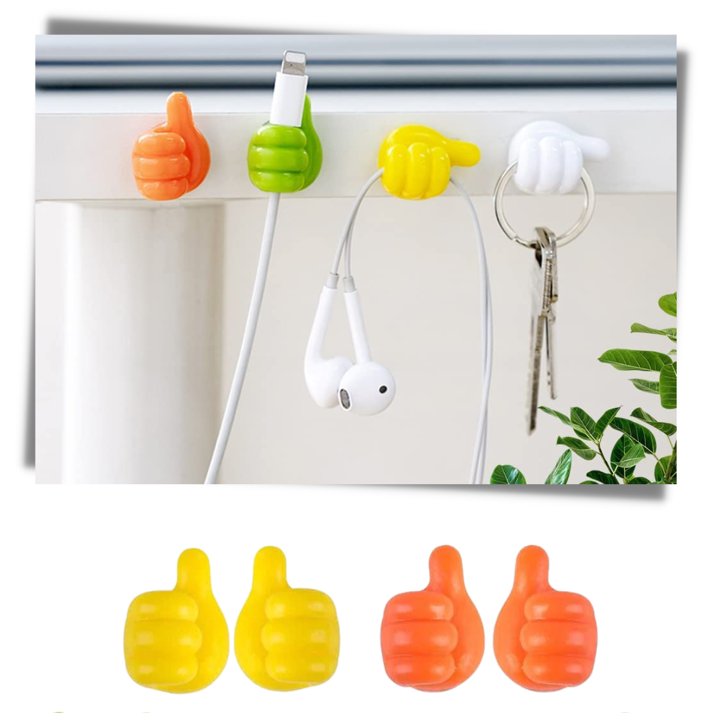 20-Pack Thumbs Up Wall Hooks