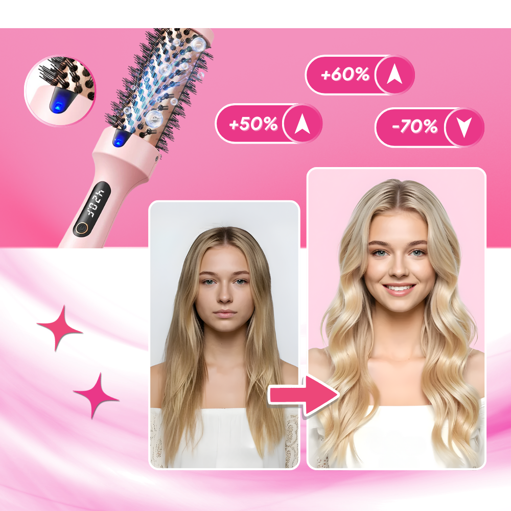 3-in-1 Heated Round Brush - Ozerty