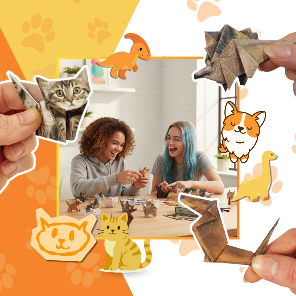 3D Pet Origami Paper  - Ozerty