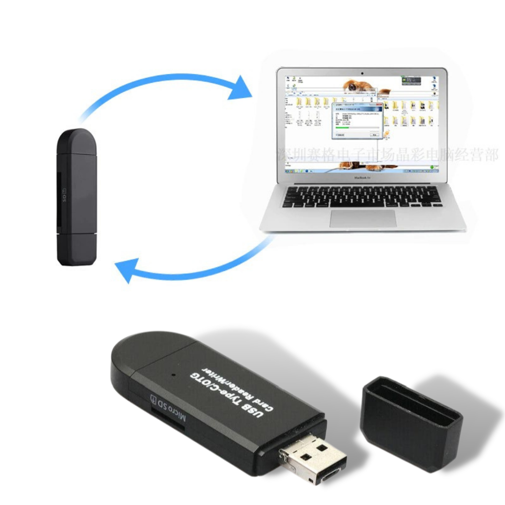 3 in 1 USB memory card reader