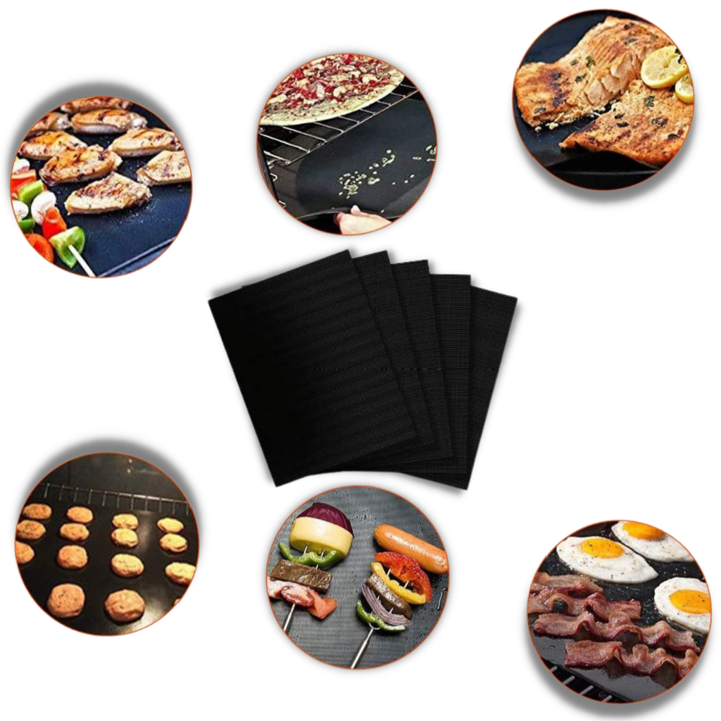 Premium non stick BBQ mats (5pcs)