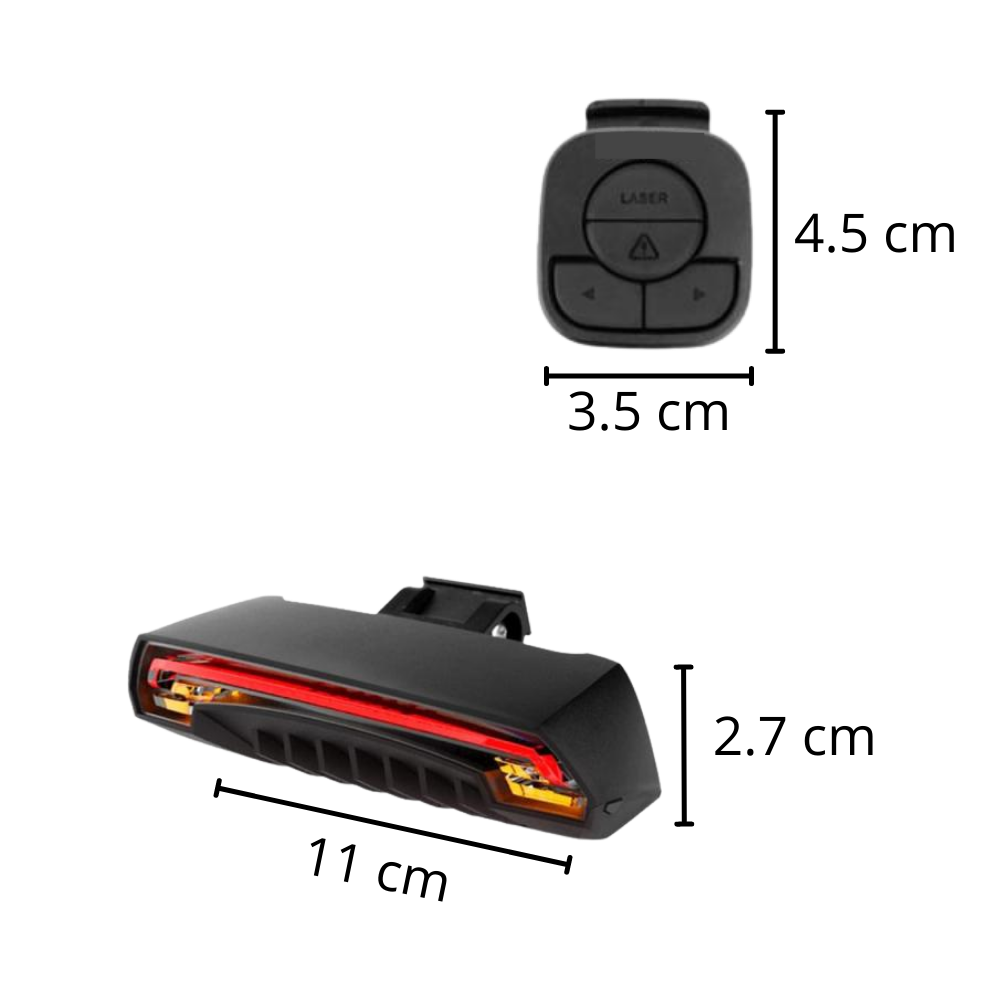 Bike Safety Tail Light with Indicators