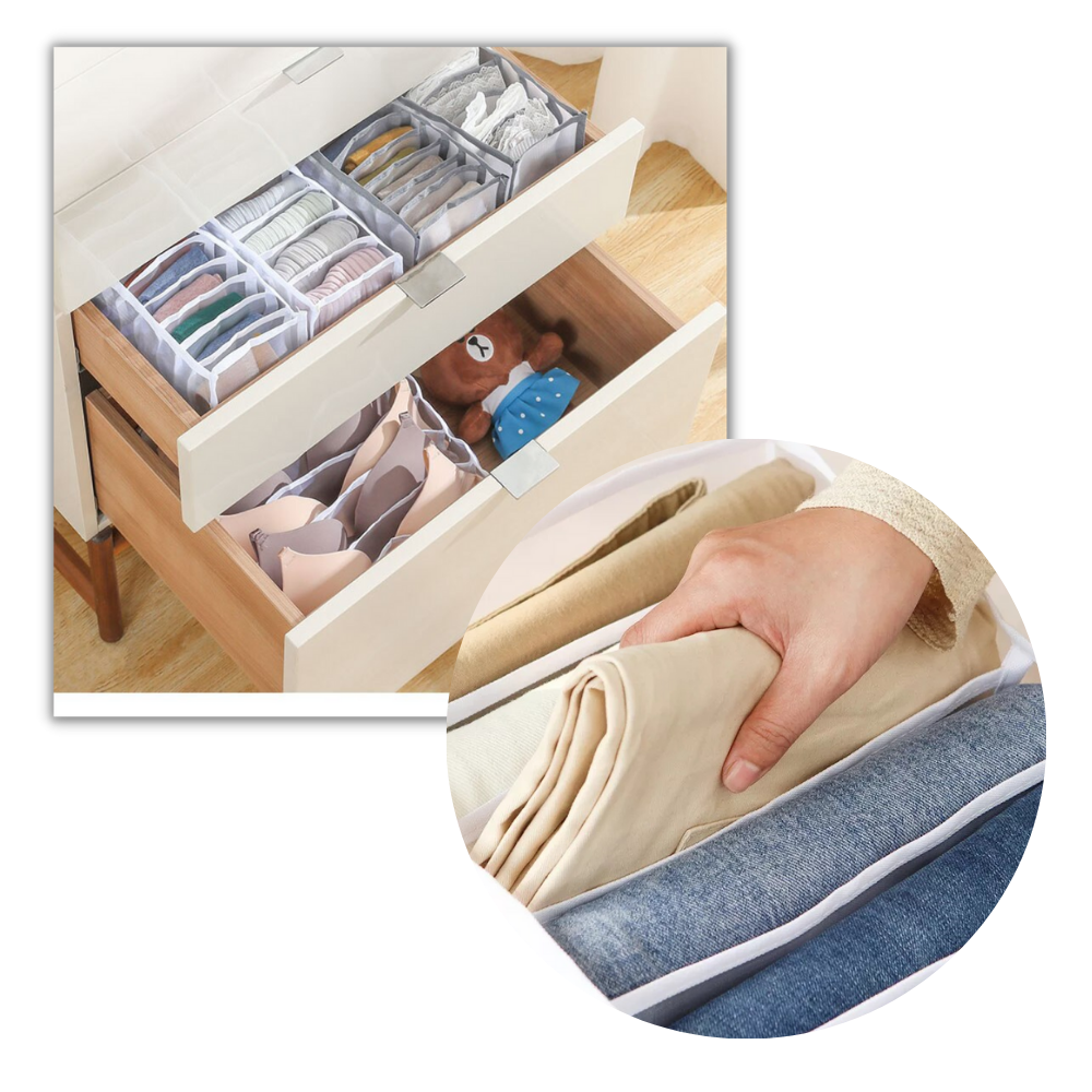 Mesh wardrobe clothes organizer