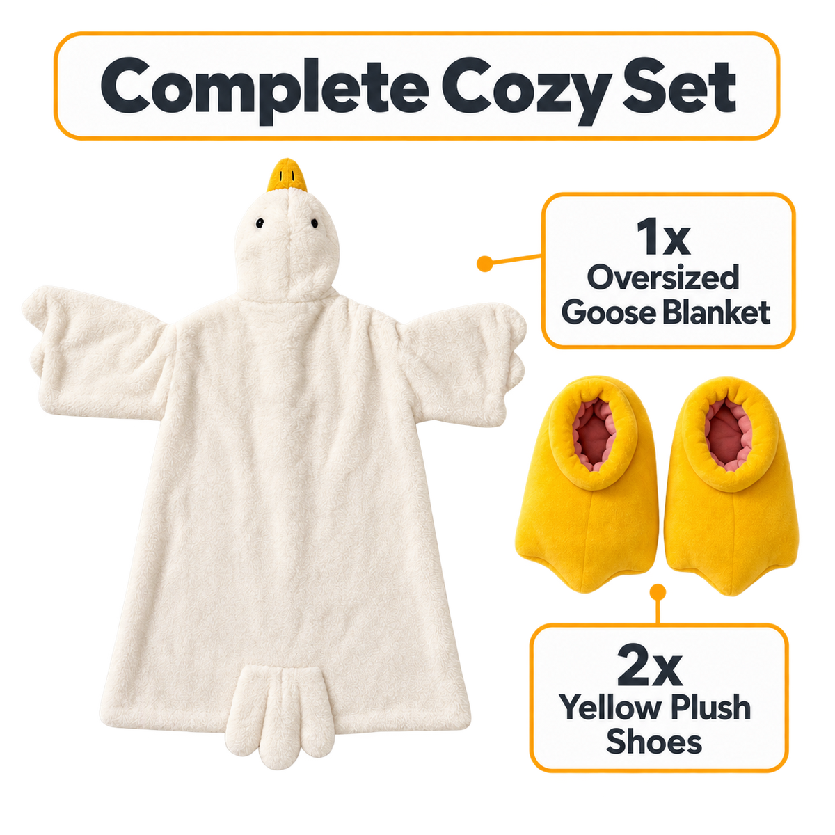 Cozy Oversized Goose Blanket Hoodie - Ozerty