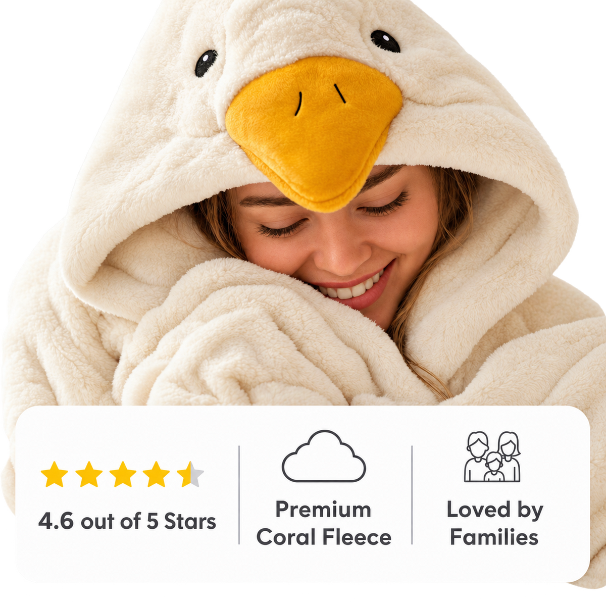 Cozy Oversized Goose Blanket Hoodie - Ozerty