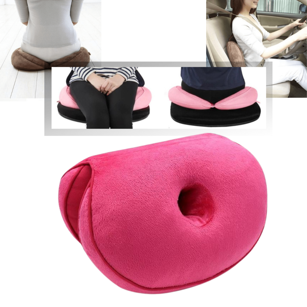 Dual buttock seat cushion -