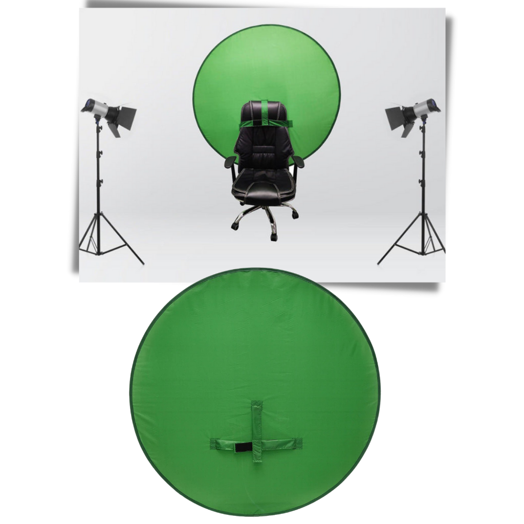 Collapsible Green Screen for Chair