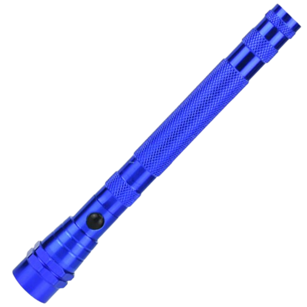 Telescopic magnetic LED flashlight