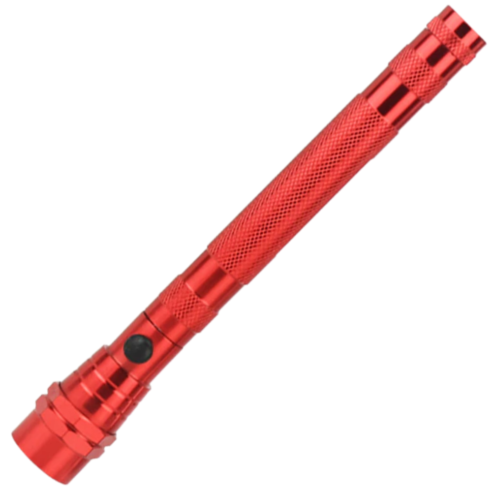 Telescopic magnetic LED flashlight