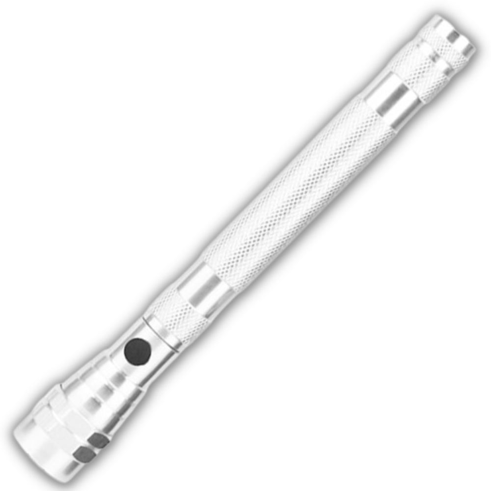 Telescopic magnetic LED flashlight