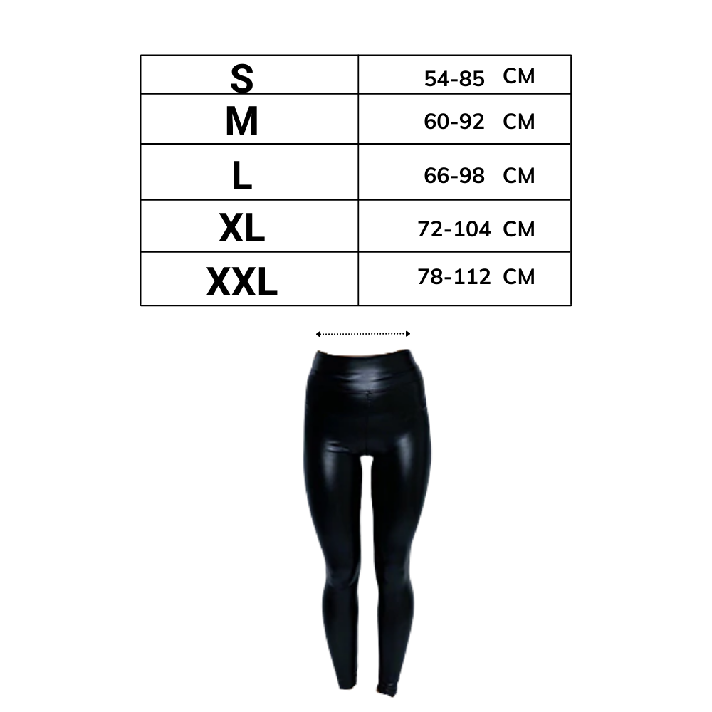 High-waisted Faux Leather Trousers