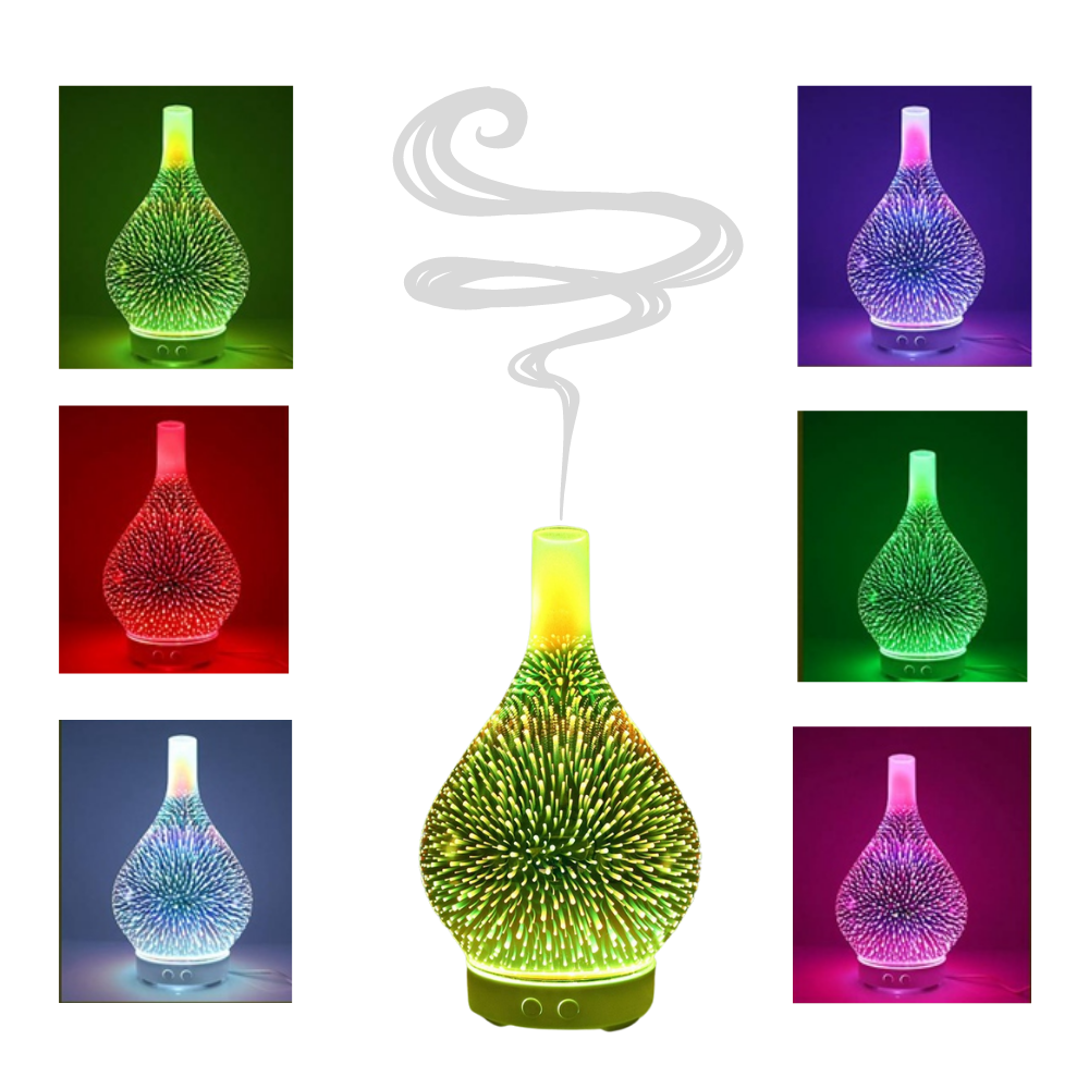 Essential Oil Diffuser Fireworks Pattern Vase Shape