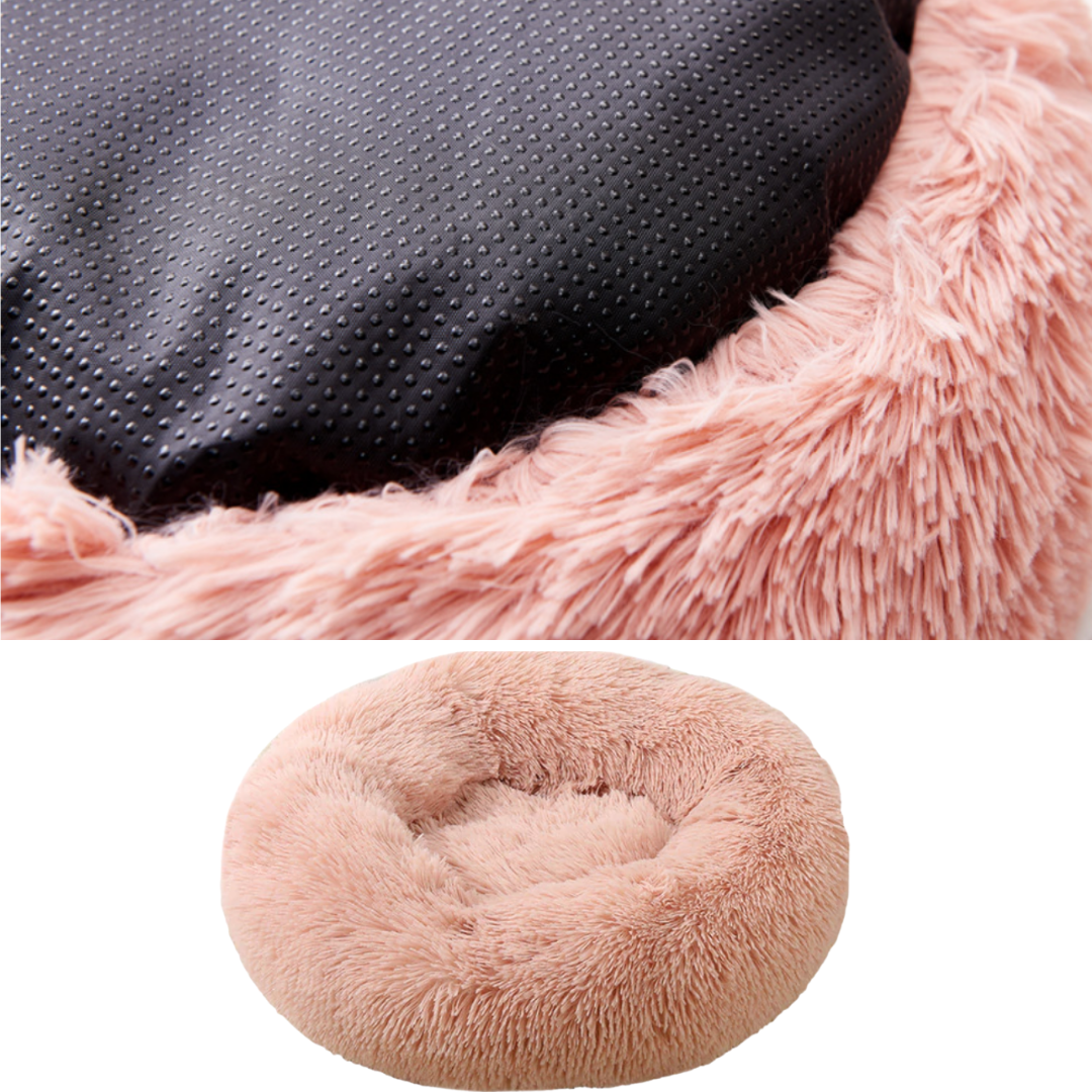 Fluffy Plush Donut Pet Bed