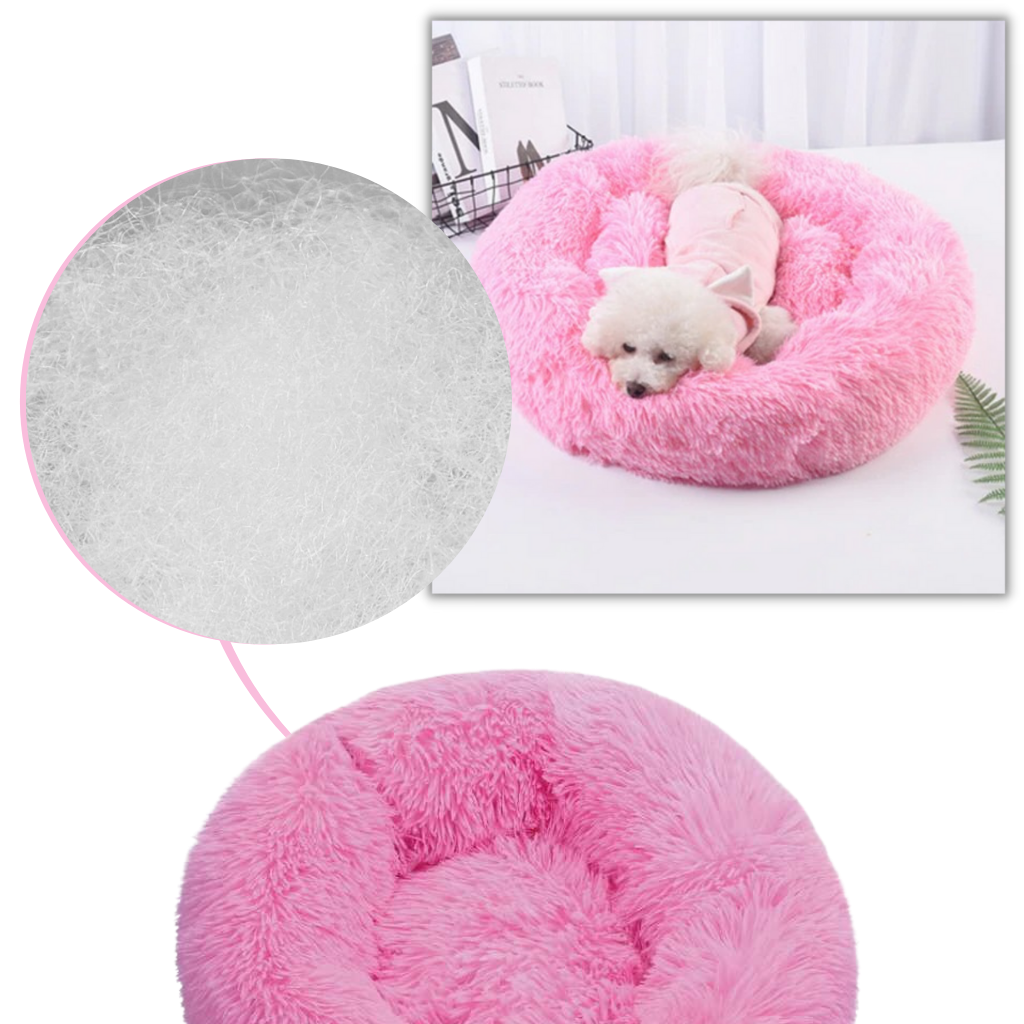 Fluffy Plush Donut Pet Bed