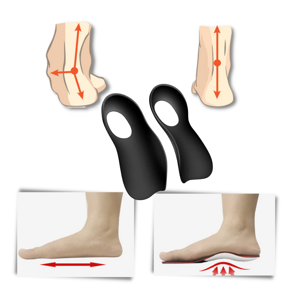 Orthopedic insoles for flat feet