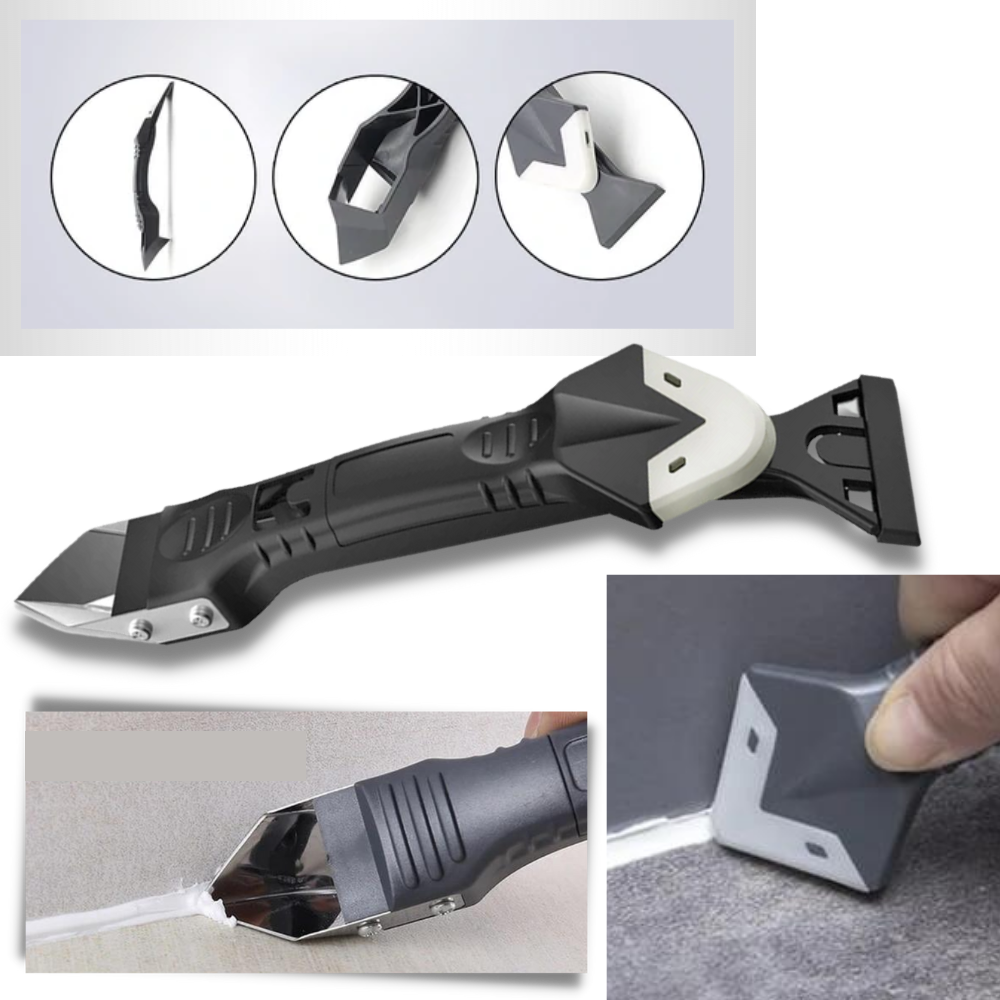 Multi-Material Caulking and Scraping Tool -