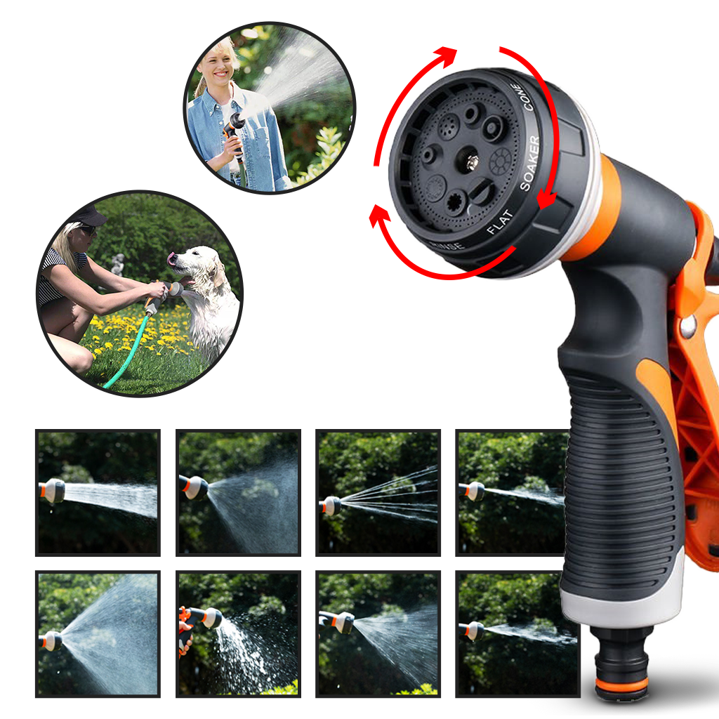 Garden Hose Spray Gun 8 patterns