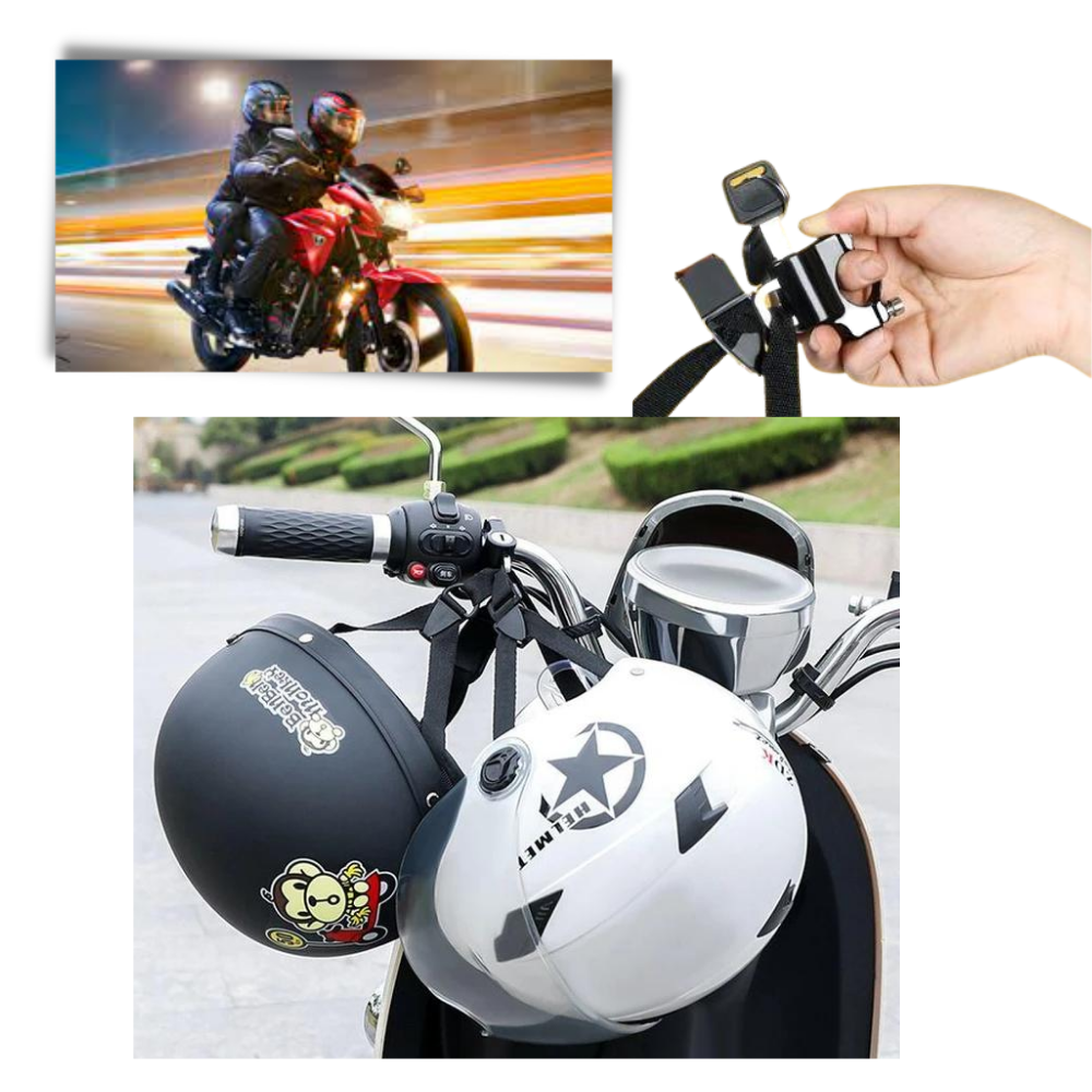 Anti-Theft Motorcycle Helmet Lock