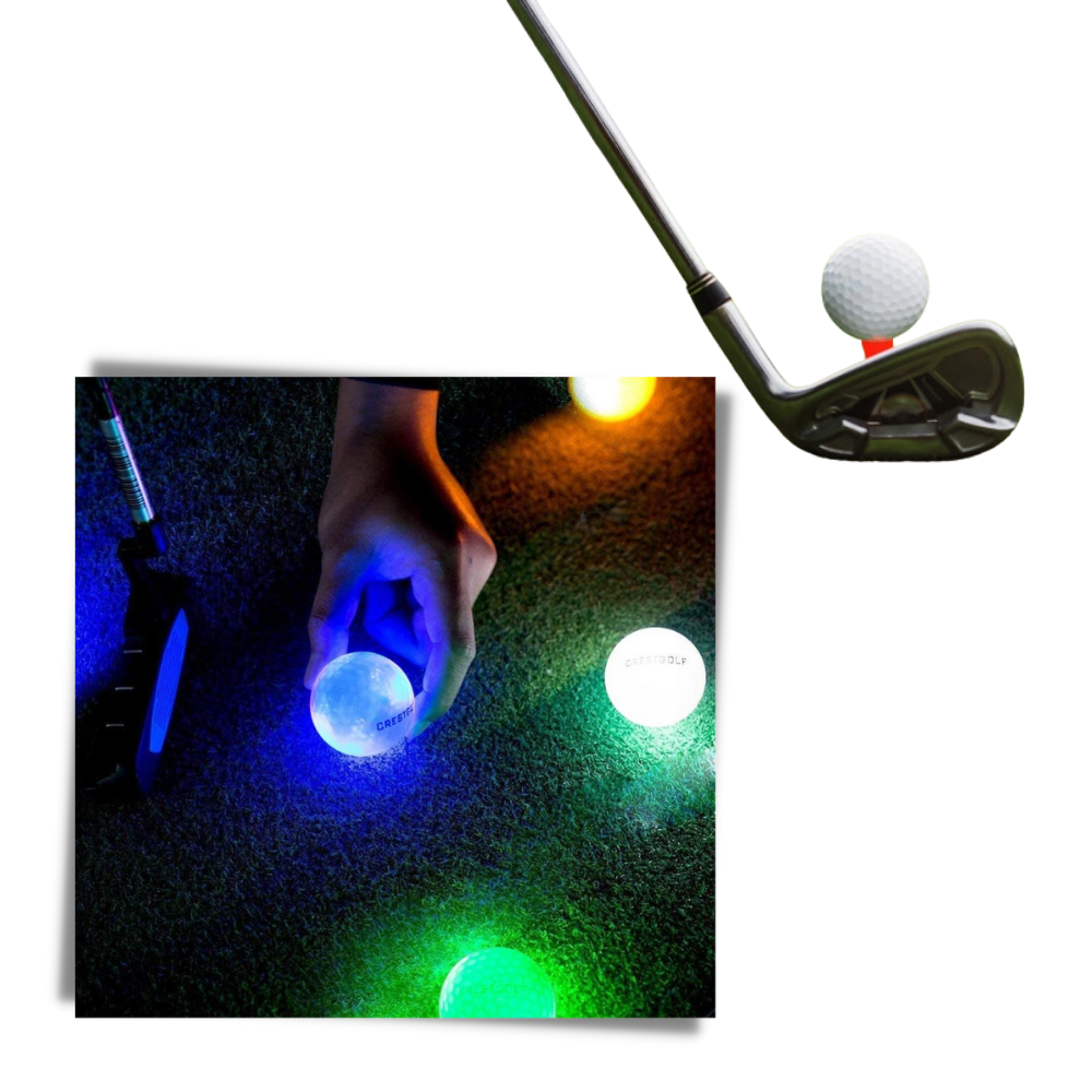 Pack of 6 LED Glowing Golf Balls