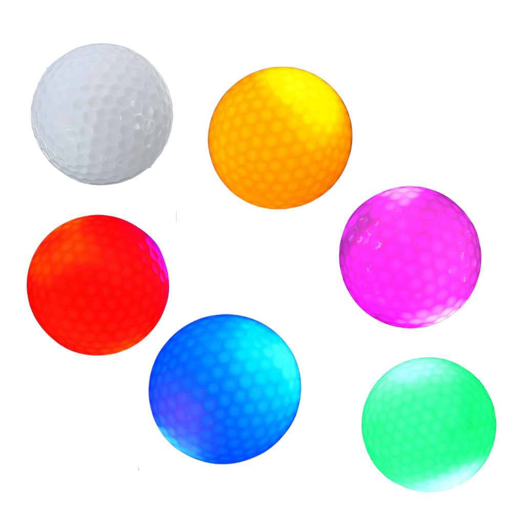 Pack of 6 LED Glowing Golf Balls