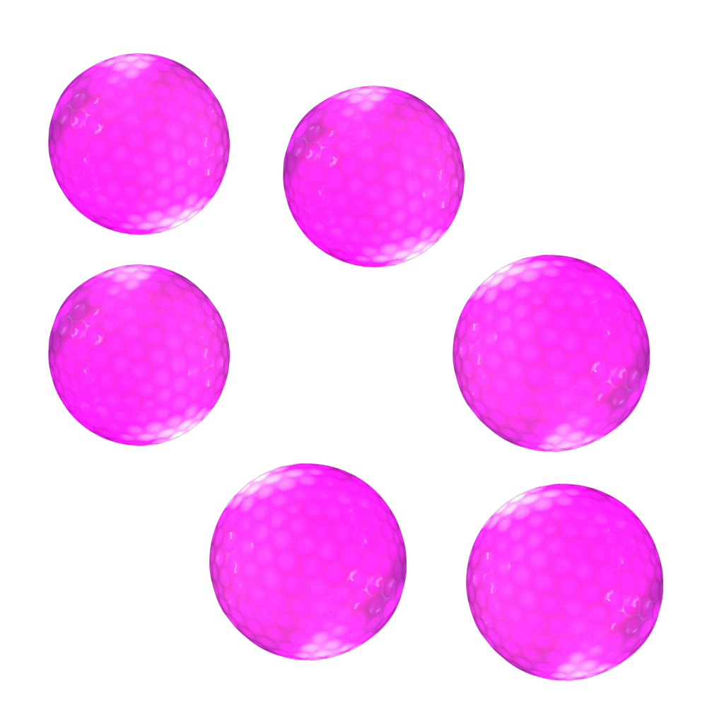 Pack of 6 LED Glowing Golf Balls