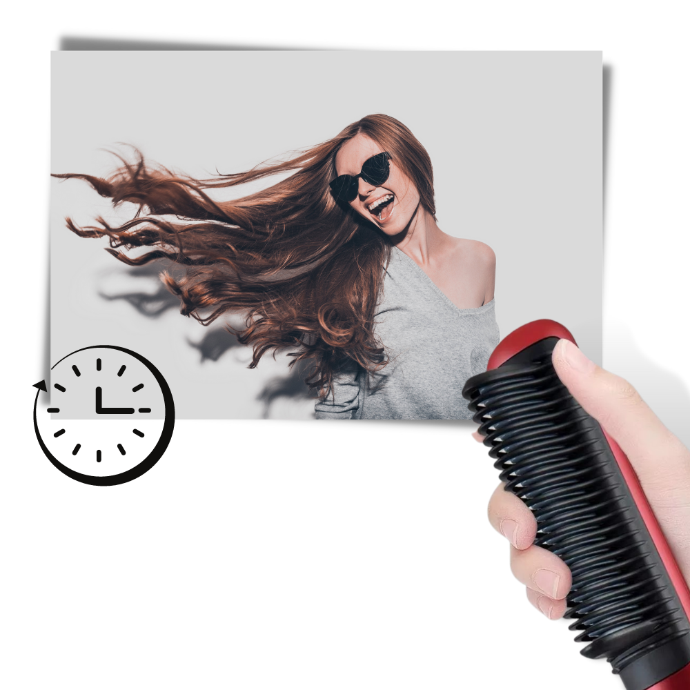 Electric Ceramic Brush Hair Straightener