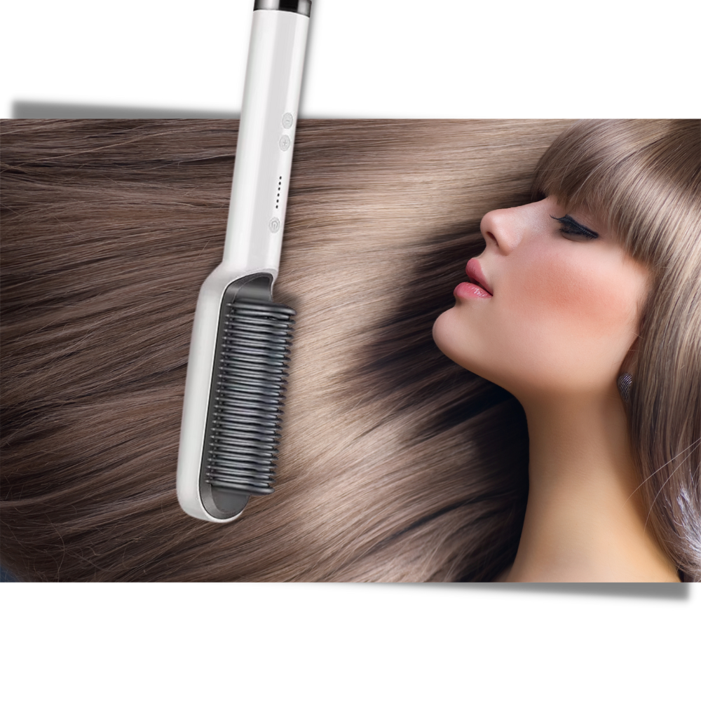 Electric Ceramic Brush Hair Straightener