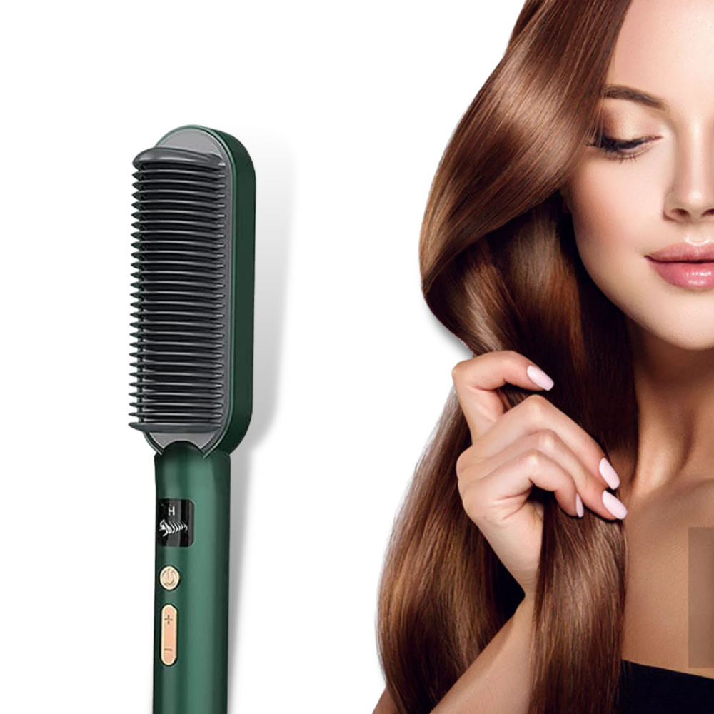 Electric Ceramic Brush Hair Straightener