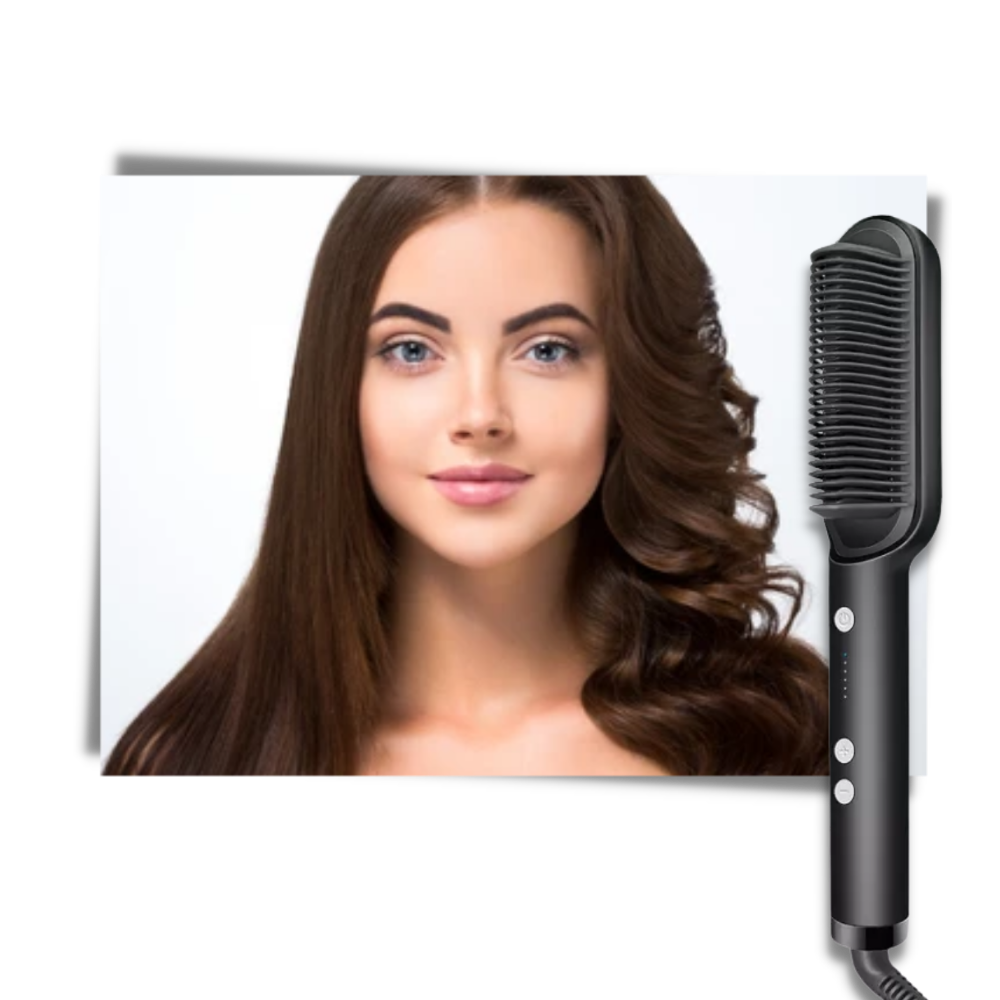 Electric Ceramic Brush Hair Straightener