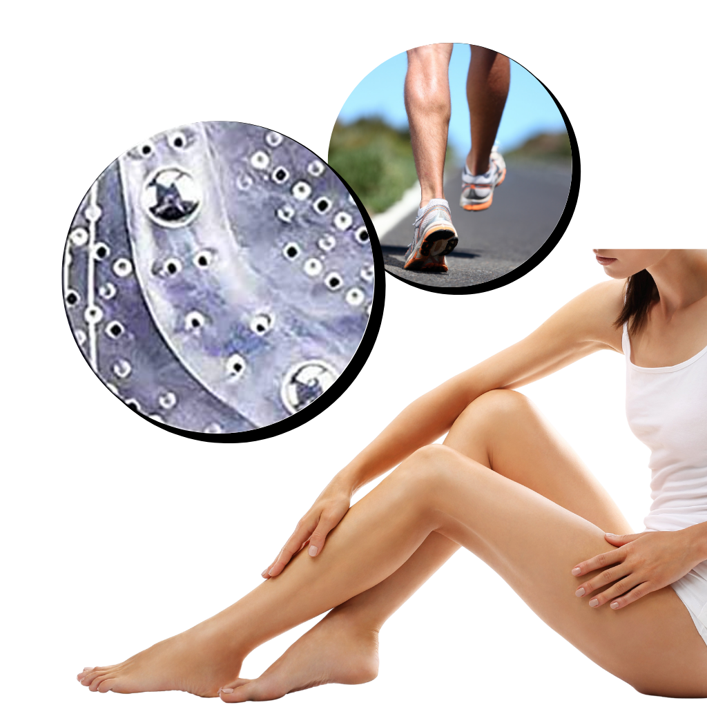 Magnetic acupressure foot insoles