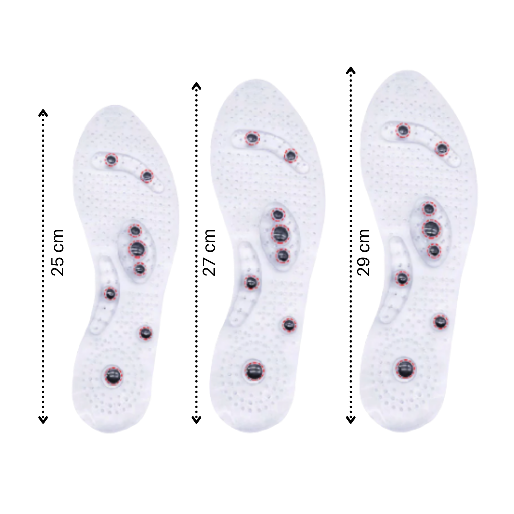 Magnetic acupressure foot insoles